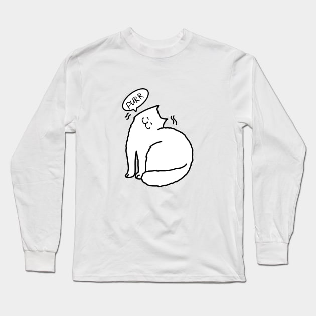 Funny purring cat Long Sleeve T-Shirt by Kuchinska design